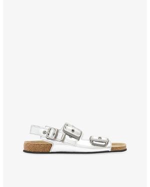 AllSaints Staffa Leather Sandals - White