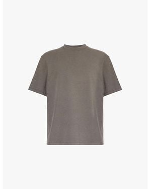 Agolde Asha Crewneck Cotton-Jersey T-Shirt - Grey