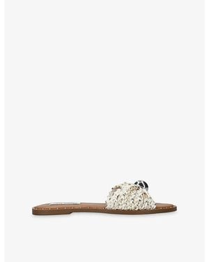 Steve Madden Dipsy Flat Woven Sandals - Natural