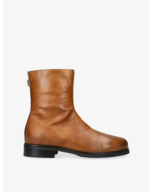 Collegium Stivale Leather Ankle Boots - Brown