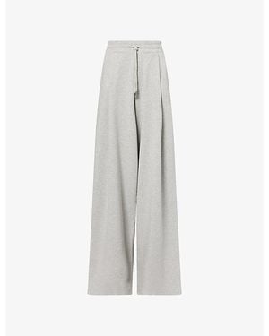 Dries Van Noten Hadium Wide-Leg Cotton Jogging Bottoms - Gray