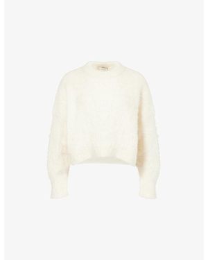 Dissh Salma Tuck Sleeve Alpaca-Blend Jumper - White