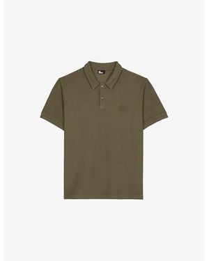 The Kooples Logo-Embroidered Short-Sleeve Cotton Polo - Green