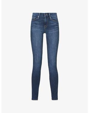 GOOD AMERICAN Good Legs Skinny High-Rise Stretch Cotton-Blend Jeans - Blue