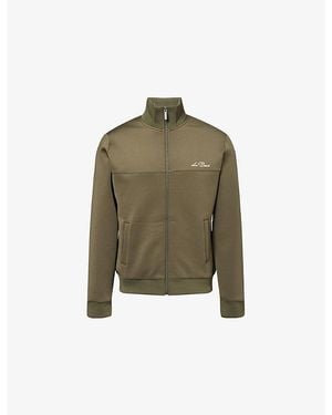 Les Deux Signature Brand-Embroidered Woven Track Jacket - Green