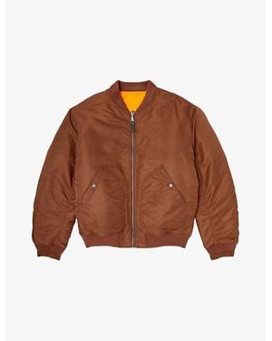 DIESEL J-Held Logo-Embroidered Shell Bomber Jacket - Brown