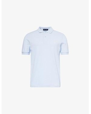 Fred Perry Regular-Fit Embroidered-Logo Cotton Polo Shirt - Blue