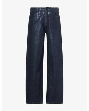 Rag & Bone Logan Wide-Leg Denim Jeans - Blue