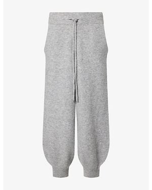 Seventh Alpaca Wool-Blend Knit Cuff Trousers - Grey