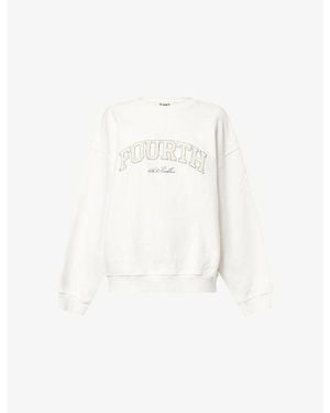 4th & Reckless Leon Relaxed Cotton-Jersey Sweatshirt - White