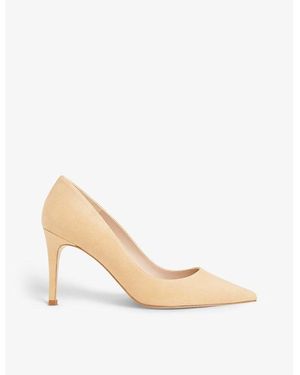Whistles Corie Pointed-Toe Suede Courts - Natural