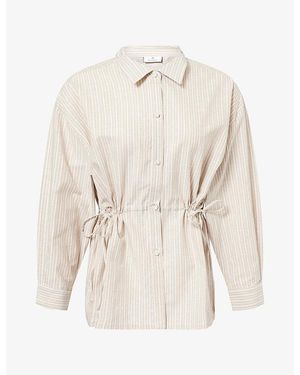 Kayanee Drawstring Cotton-Blend Shirt - Natural
