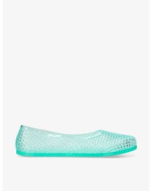 Ancient Greek Sandals Iro Mesh-Textured Pvc Flats - Green