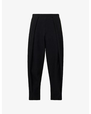 CFCL Hypha Tucked Balloon-Leg Knitted Trousers - Black