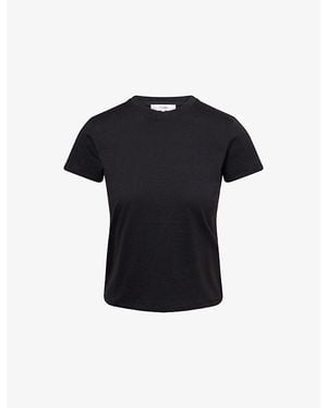 FRAME The Baby Short-Sleeves Cotton-Jersey T-Shirt - Black