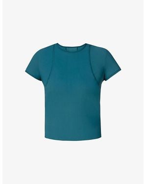 Sweaty Betty Zero Gravity Race Fit Stretch-Woven T-Shirt - Blue