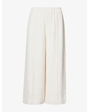 Theory The Pintuck Crepe Woven Trousers - White