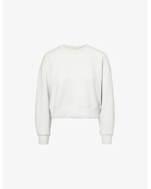 lululemon Softstreme Oversized Cropped Crewneck Jersey Sweatshirt - White