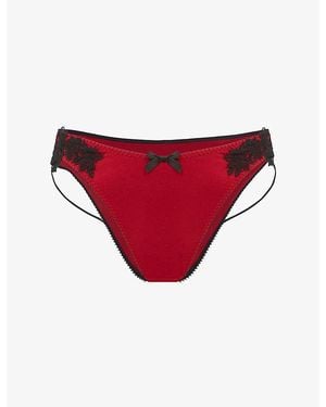 Agent Provocateur Penelopi Embroidered Silk Briefs