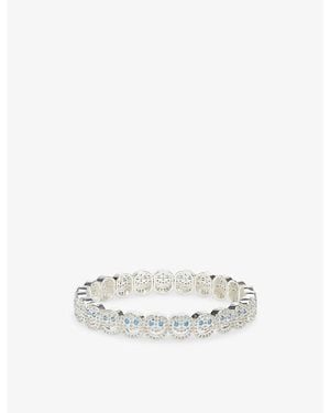 Lisa Gozlan The Pavé The Happy Face 18Ct Plated Brass And Cubic Zirconia Bracelet - White