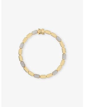 Apm Monaco Dainty 18Ct-Plated Alloy And Cubic Zirconia Bracelet - Metallic