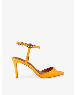 Kurt Geiger Chelsea Leather Heeled Sandals - Orange