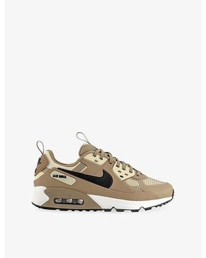 Nike Air Max 90 Drift Leather And Mesh Trainers - Natural