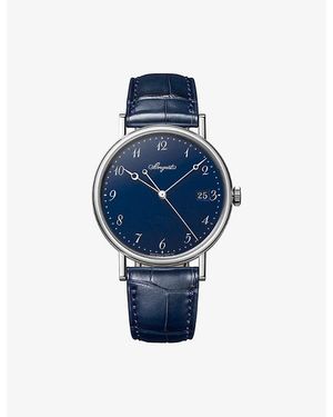 Breguet Classique 18Ct- And Leather Automatic Watch 38Mm - Blue