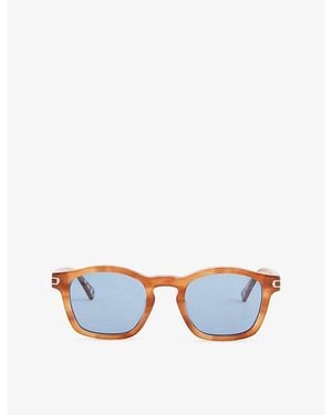 Orlebar Brown Davey Rectangular Acetate Sunglasses - Blue