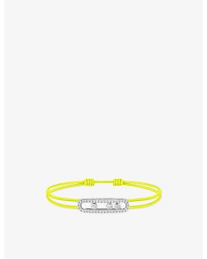 Messika Care(S) Pavé 18Ct Rose And 0.26Ct Diamond Cord Bracelet - Yellow
