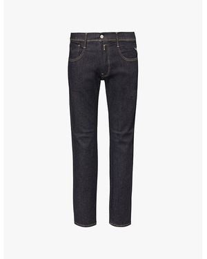 Replay Anbass Hyperflex Slim-Fit Straight-Leg Stretch-Denim-Blend Jeans - Blue