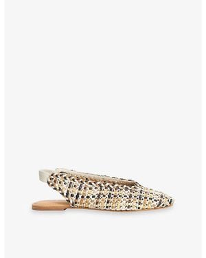 Dune Hollianne Leather Flats - Natural