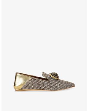 Kurt Geiger Chelsea Pointed-Toe Fabric Flats - Multicolour