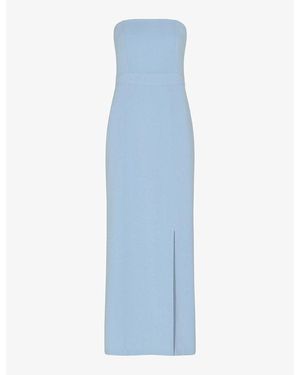 Whistles Gemma Slim-Fit Strapless Stretch-Woven Maxi Dress - Blue