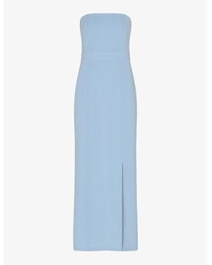 Whistles Gemma Slim-Fit Strapless Stretch Recycled-Polyester Maxi Dress - Blue