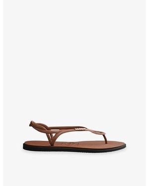 Havaianas Luna Point Rubber Flip Flops - Brown
