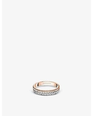 Boucheron Quatre Radiant Edition 18Ct, Rose- And 0.23Ct Diamond Wedding Band - White