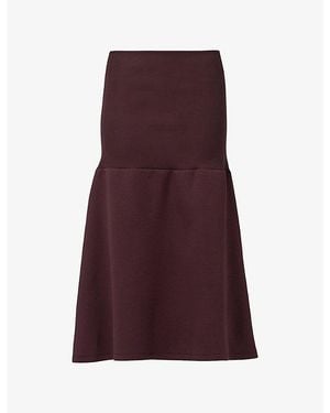 eem Yoke-Detail Fit-And-Flare Stretch-Woven Skirt - Purple
