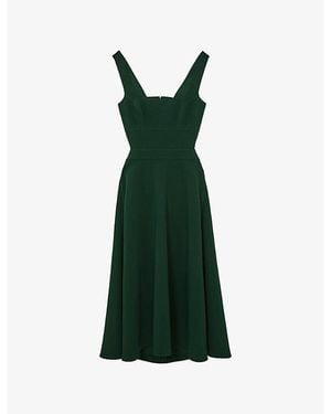 Reiss Dina Cut-Out Woven Midi Dress - Green