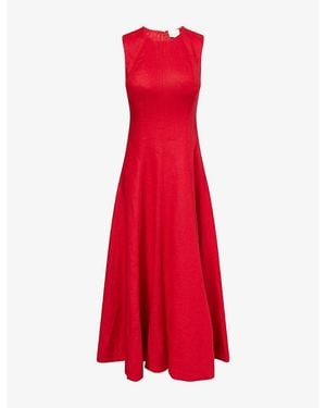 Reformation Cecilia Linen Dress in Brown | Lyst