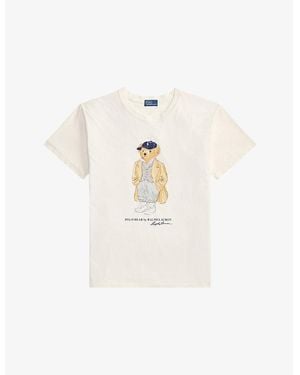 Polo Ralph Lauren Polo Bear Printed Cotton T-Shirt - White
