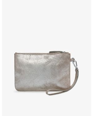 The White Company Sparkle Suede Clutch Bag - Grey