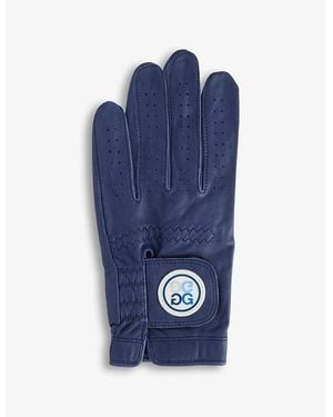G/FORE Left Signature Leather Golf Glove - Blue