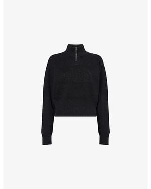 The North Face Half-Zip Logo Knitted Jumper - Black