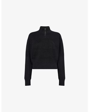 The North Face Half-Zip Logo Knitted Jumper - Black