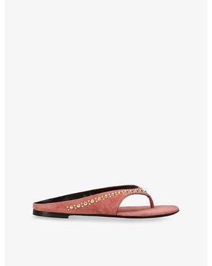 Herbert Levine Sun Kissed Suede Sandals - Pink