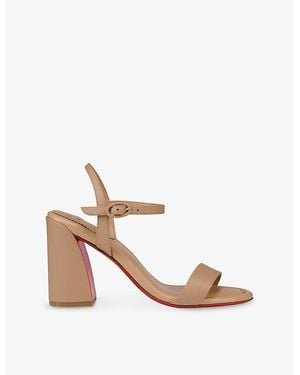 Christian Louboutin Miss Jane 85 Leather Heeled Sandals - Pink