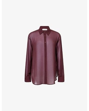 Frankie Shop Peri Georgette Sheer Shirt - Purple