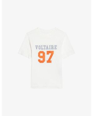Zadig & Voltaire Boo Rhinestone-Embellished Cotton-Jersey T-Shirt - White