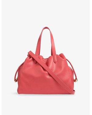 LK Bennett Selina Leather Tote Bag - Red